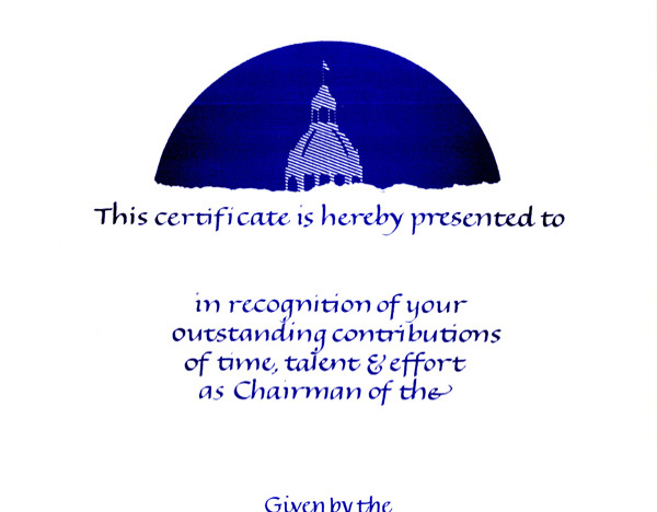 thumbnail: Tallahassee Chamber of Commerce certificate