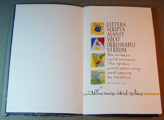 Letters|Words|Books Book first opening