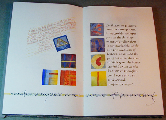 Letters|Words|Books Book third opening